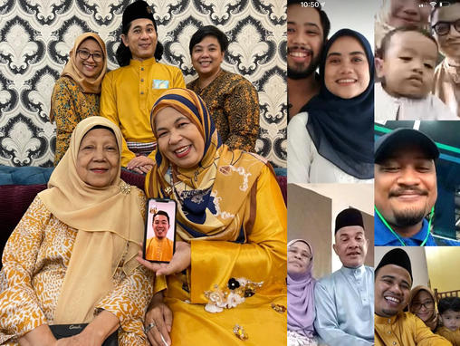 Keller employees celebrating Eid at home and on Zoom with families