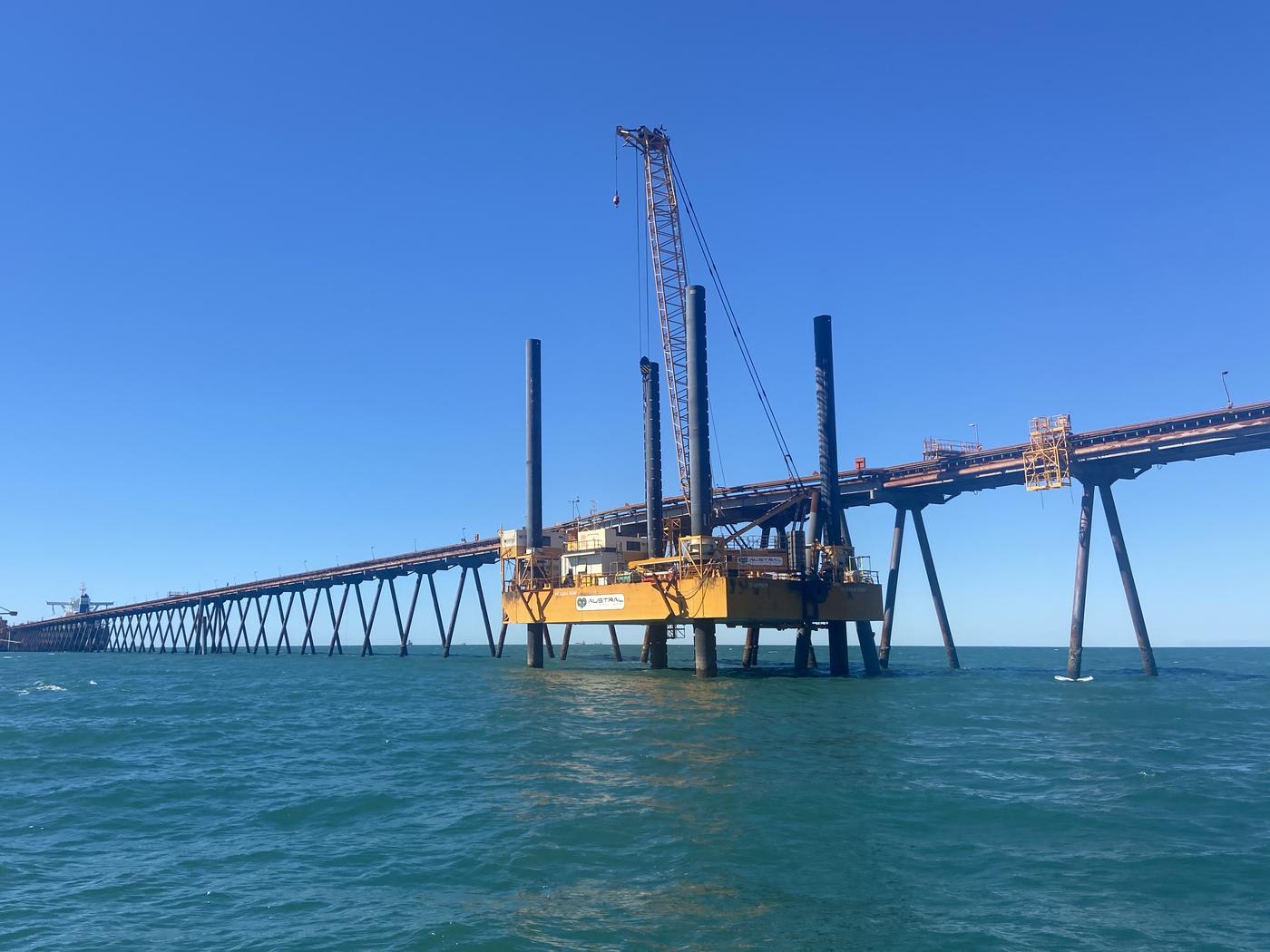 Keller installing marine structures at Cape Lambert, Australia