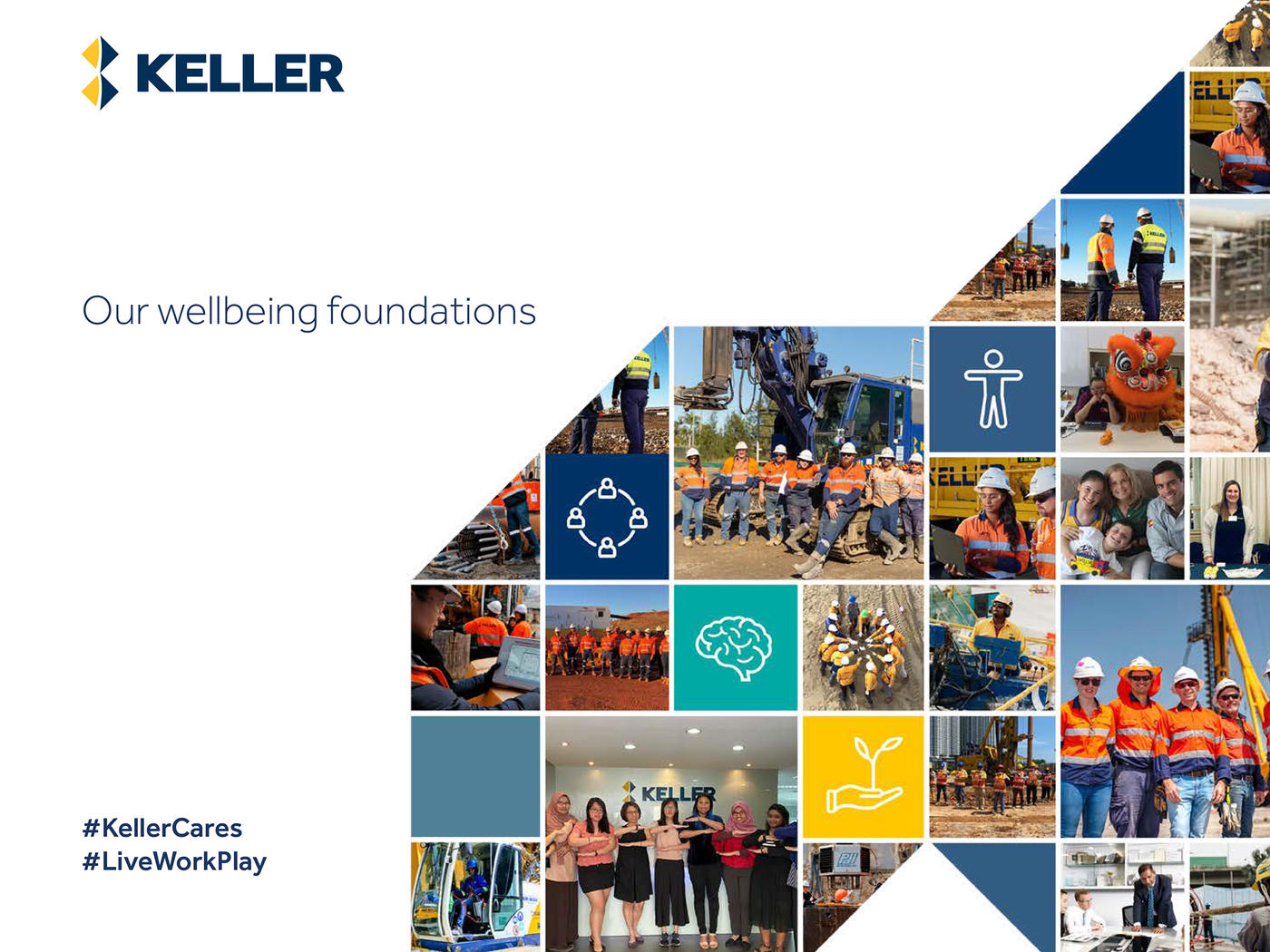 Wellbeing brochure featuring images of Keller employees