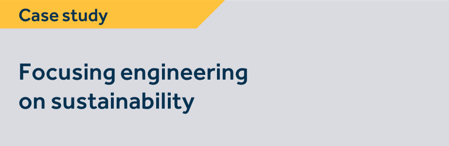 Focusing engineering on sustainability