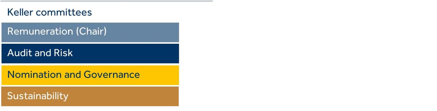 Chair of the Remuneration Committee and member of the Audit and Risk, Nomination and Governance, Environment, and Sustainability Committees