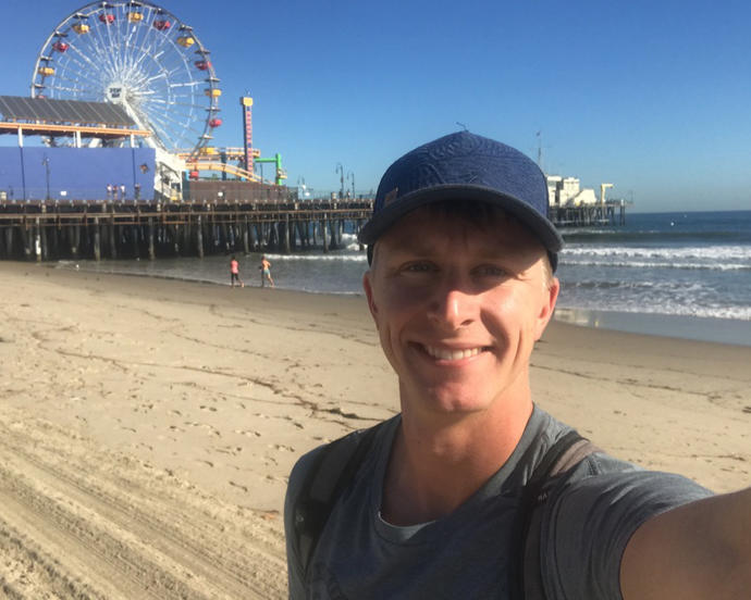 male employee on beach