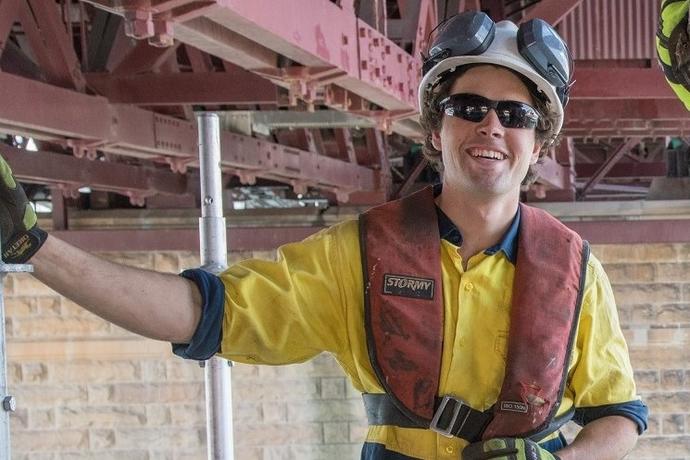 male employee in ppe