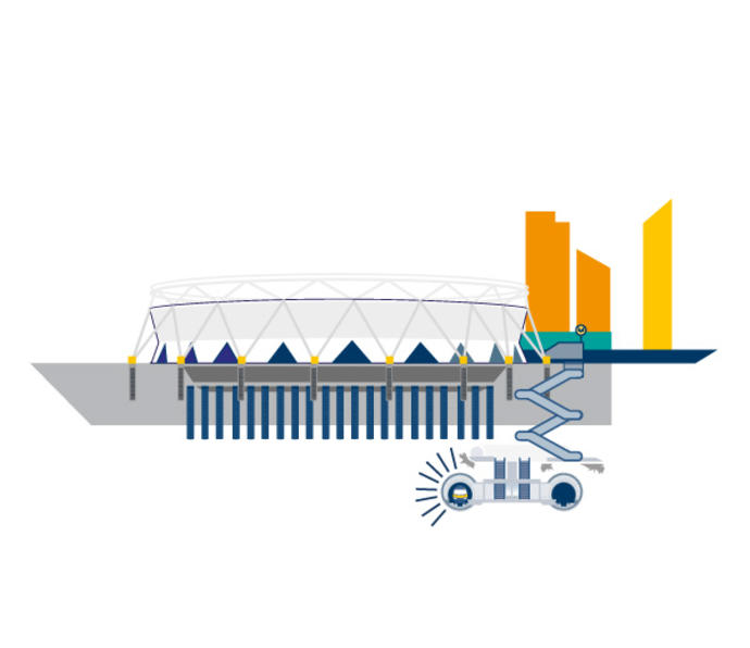 Keller illustration of stadium skyline