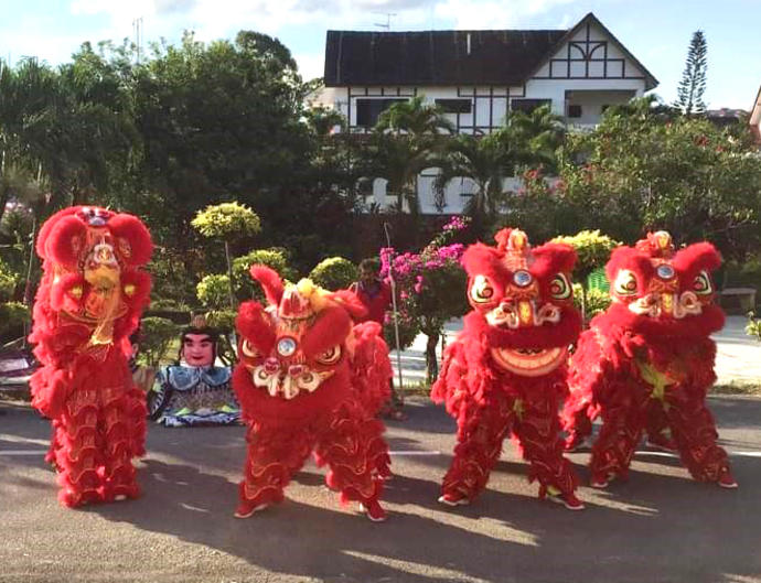 lion dancers for new year