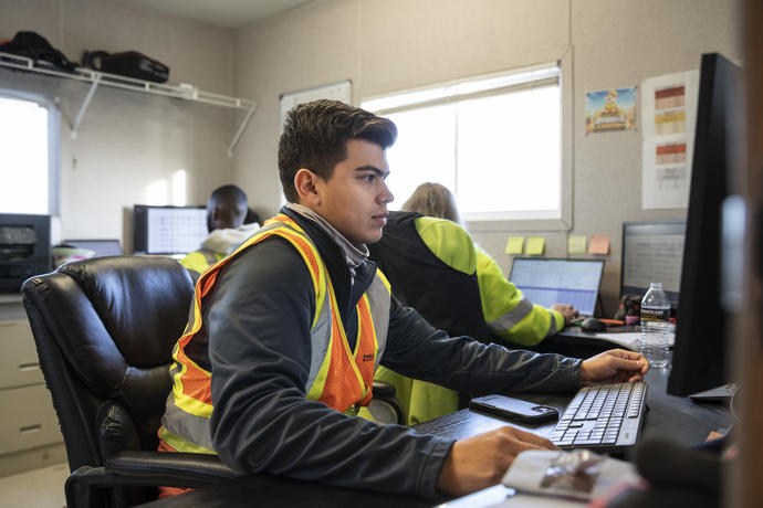 Keller employee working