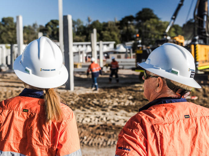 Two Keller employees on site at Lemington, Australia