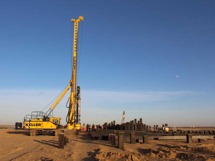 Keller piling rig on Caspian region project