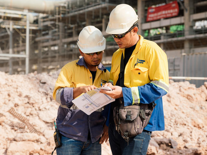 Keller employees on site at Zublin project, Singapore