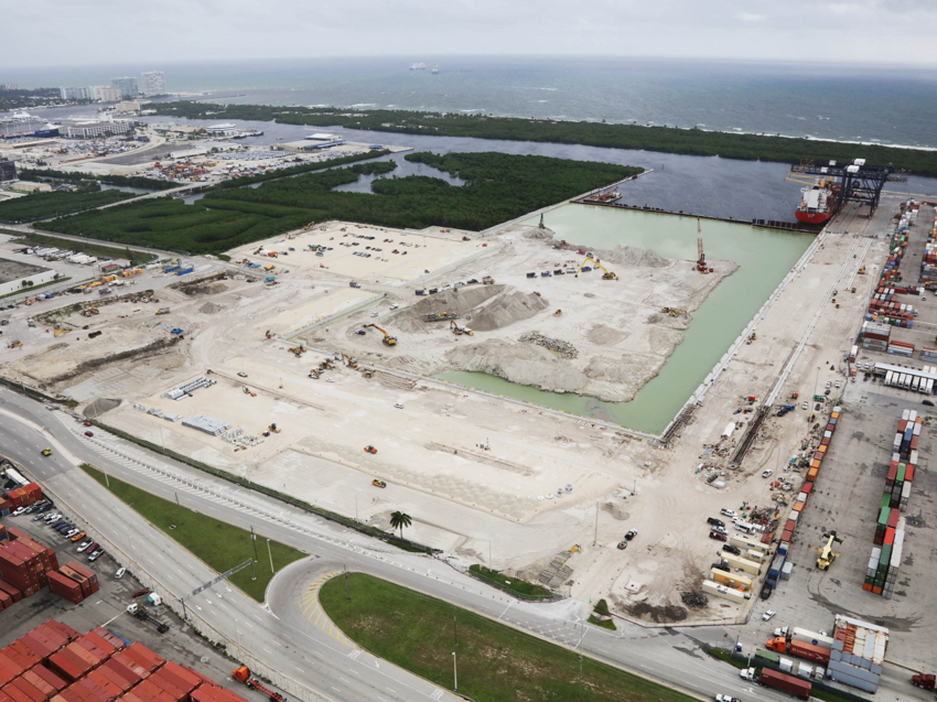 Birds-eye view of Keller construction site in Florida 