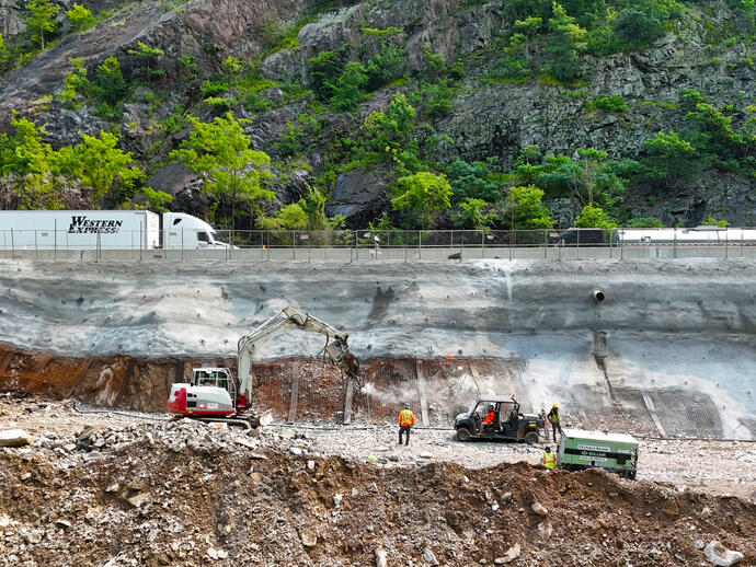 Reconstruction under way on the I-40 highway