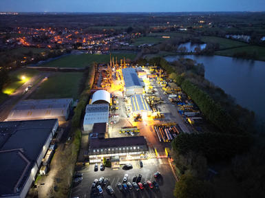 Keller yard in the UK at night