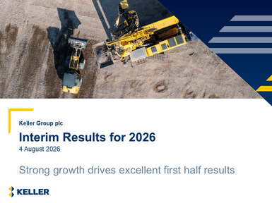 Cover page for Keller interim results presentation 2026