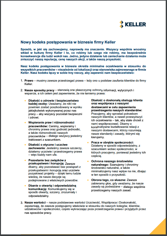 Code of Business Conduct summary - Polish
