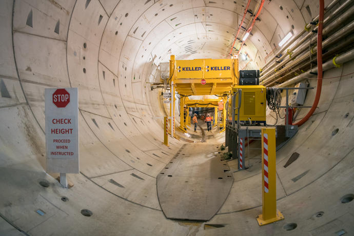 keller rigs working in tunnel