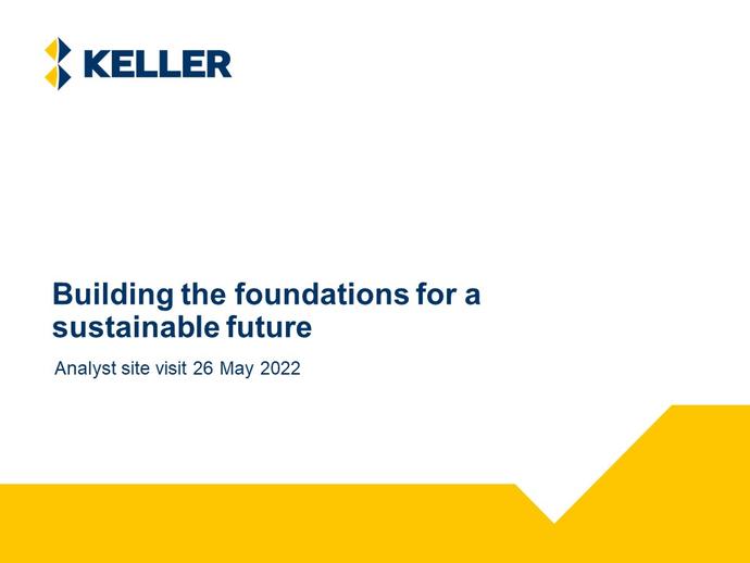 Title slide for image Keller presentation to analysts at HS2 site visit, May 2022