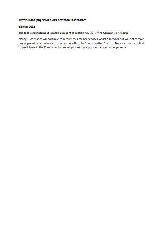 Section 430 (2B) Companies Act Statement