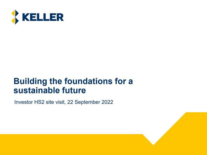 Image of Keller investor site visit presentation
