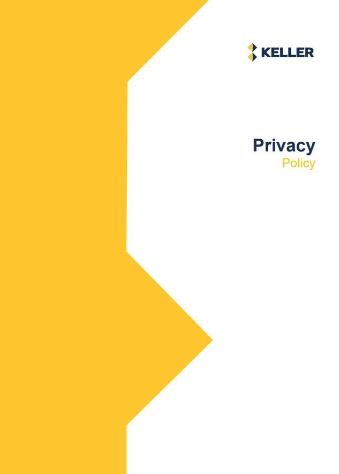 Privacy Policy - English front cover