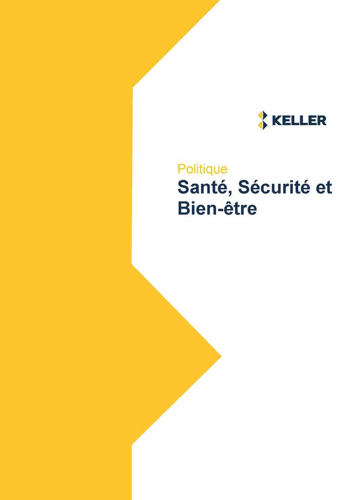 Health, Safety and Wellbeing Policy - French