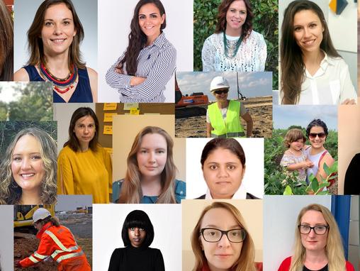 Collage of female Keller employees
