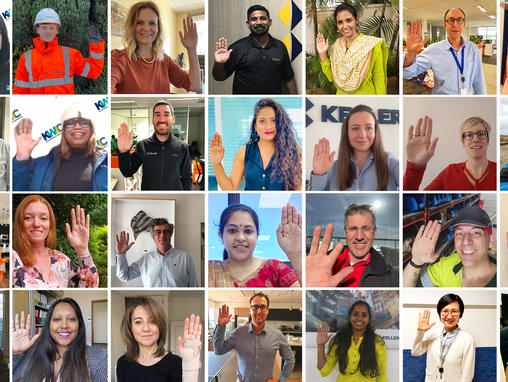 Keller employees doing the choose to challenge sign