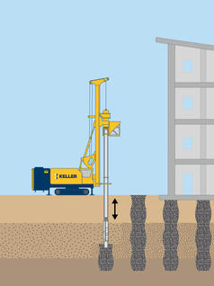 Vibro stone columns illustration